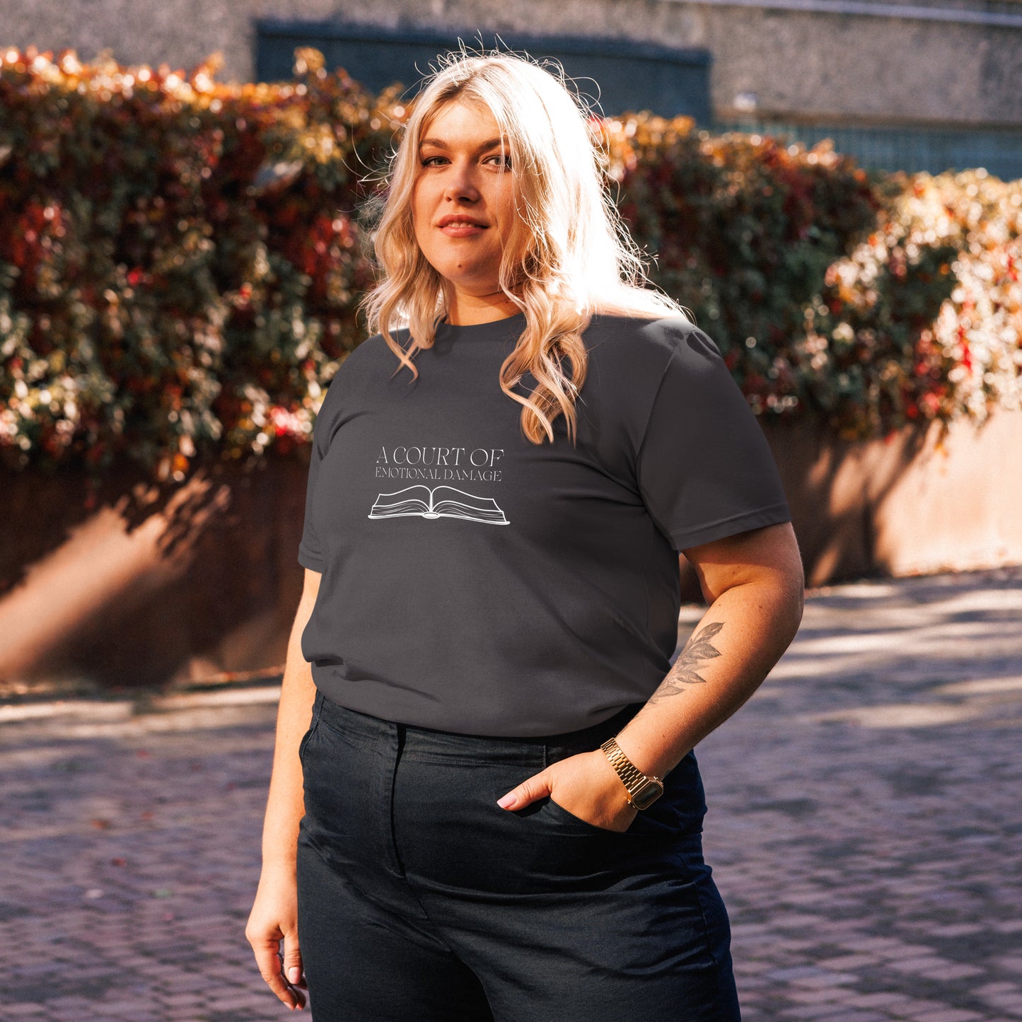 ACOTAR A Court of Emotional Damage T-Shirt Grey