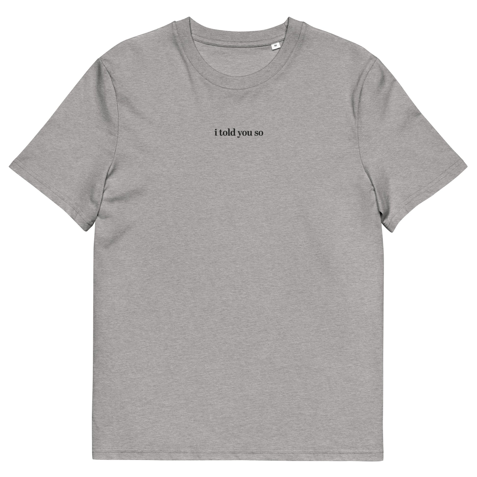 i told you so t-shirt grey