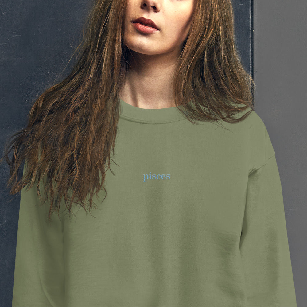 Pisces Sweater | Embroidered Star Sign Detail