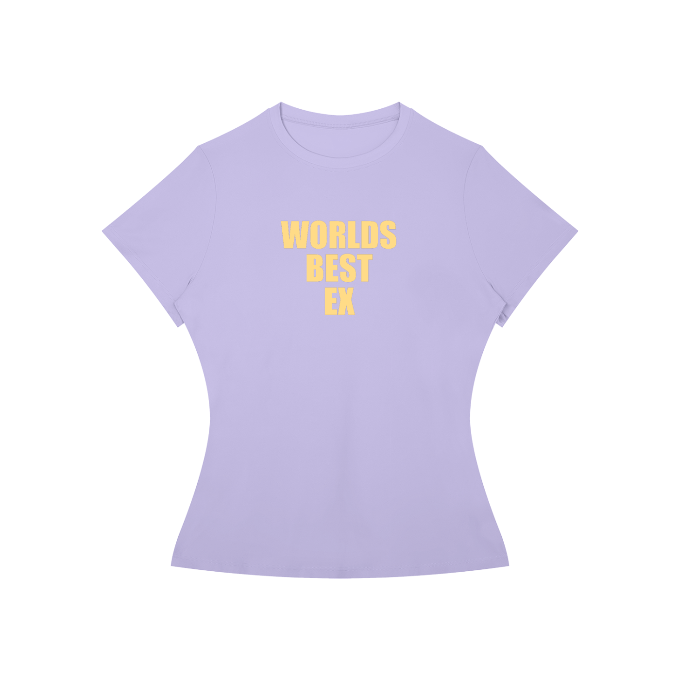 World's Best Ex Baby Tee – Butter Yellow Print