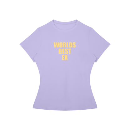 World's Best Ex Baby Tee – Butter Yellow Print