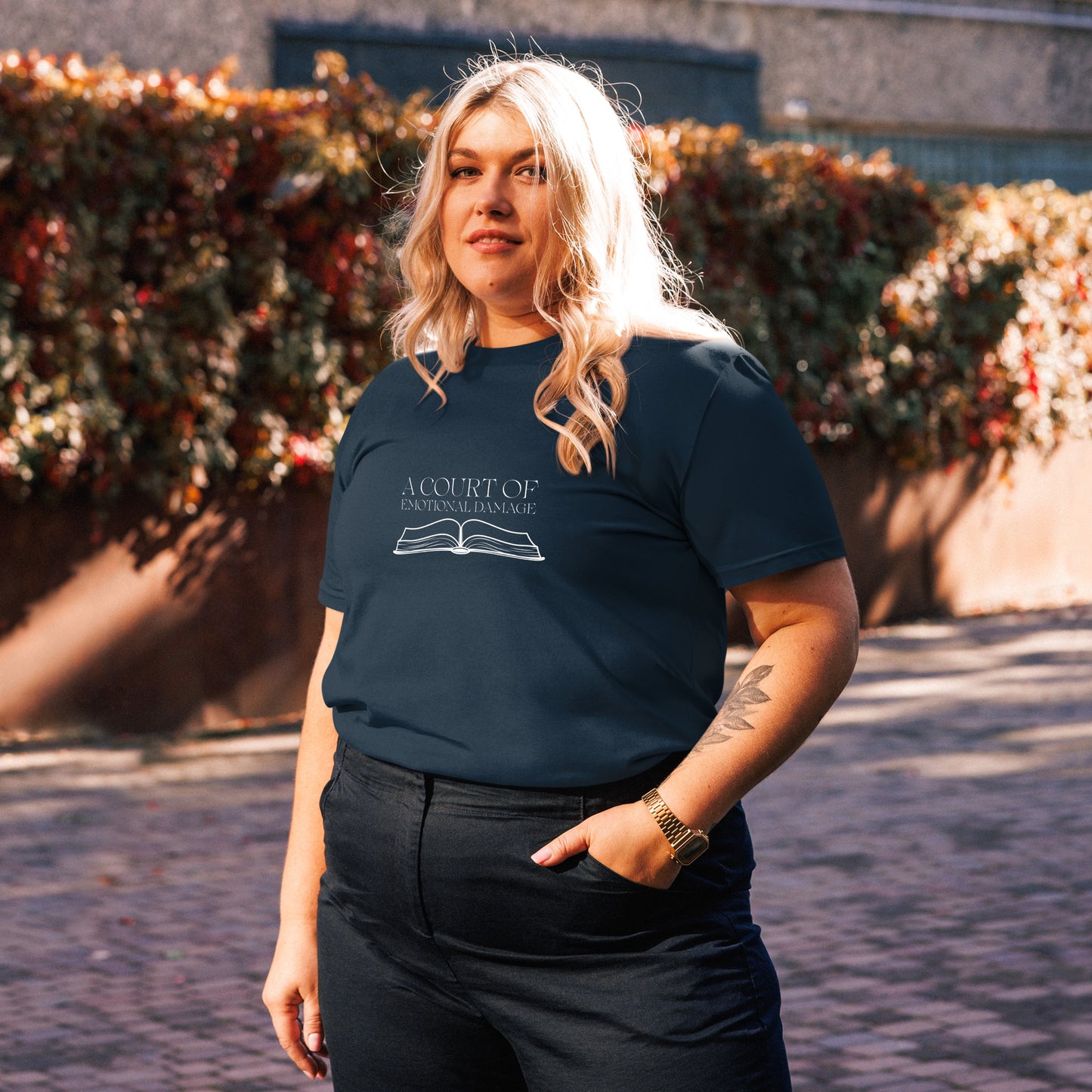 ACOTAR A Court of Emotional Damage T-Shirt Navy