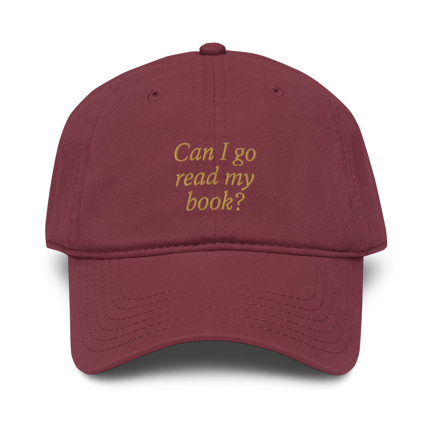 Can I Go Ready My Book? Cap Maroon