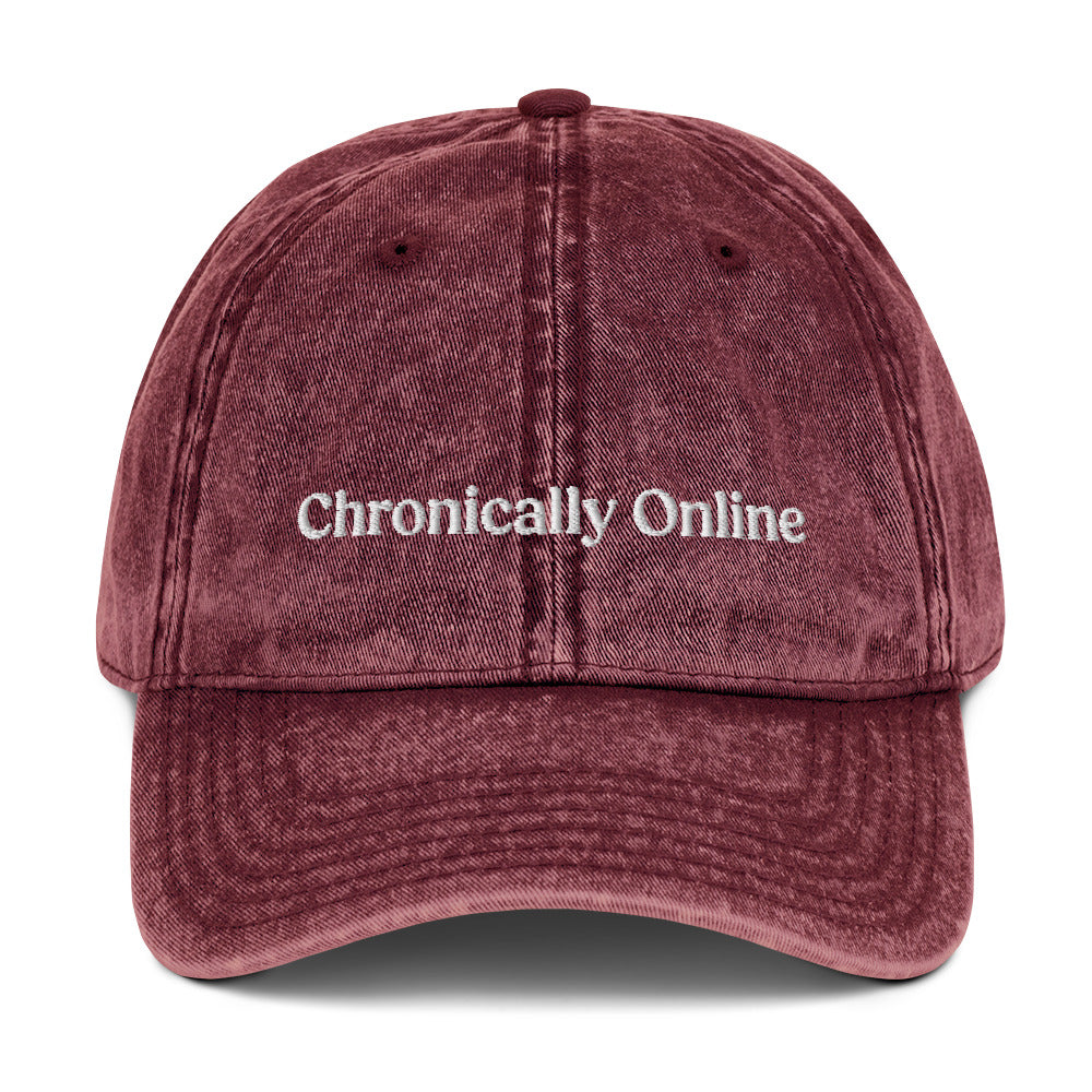 Chronically Online Embroidered Cap