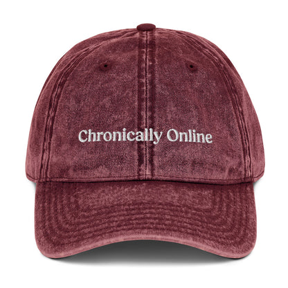 Chronically Online Embroidered Cap