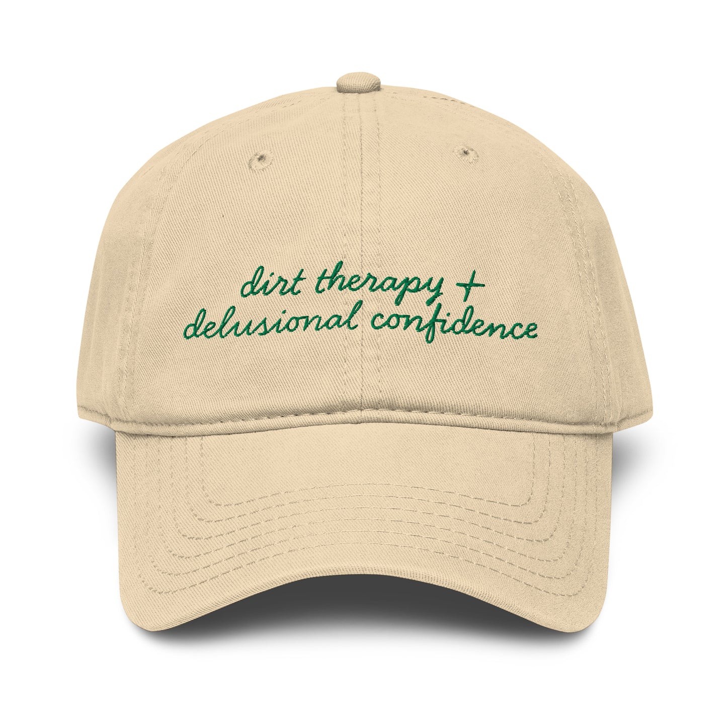 Dirt Therapy & Delusional Confidence Vintage Gardening Cap