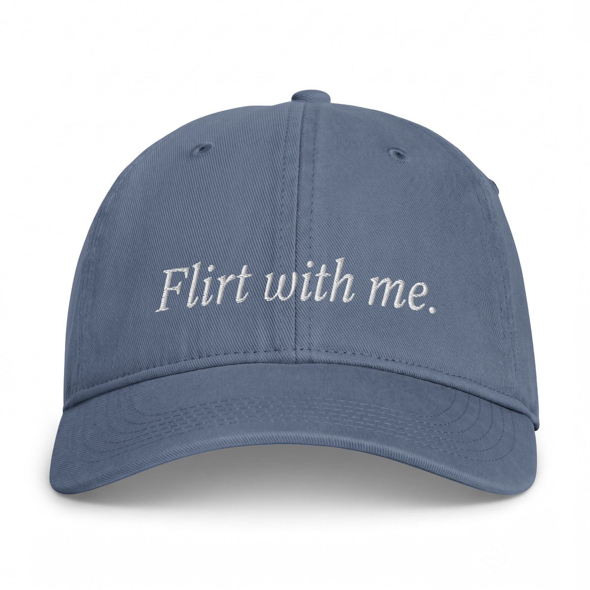 Flirt With Me Embroidered Cap Blue