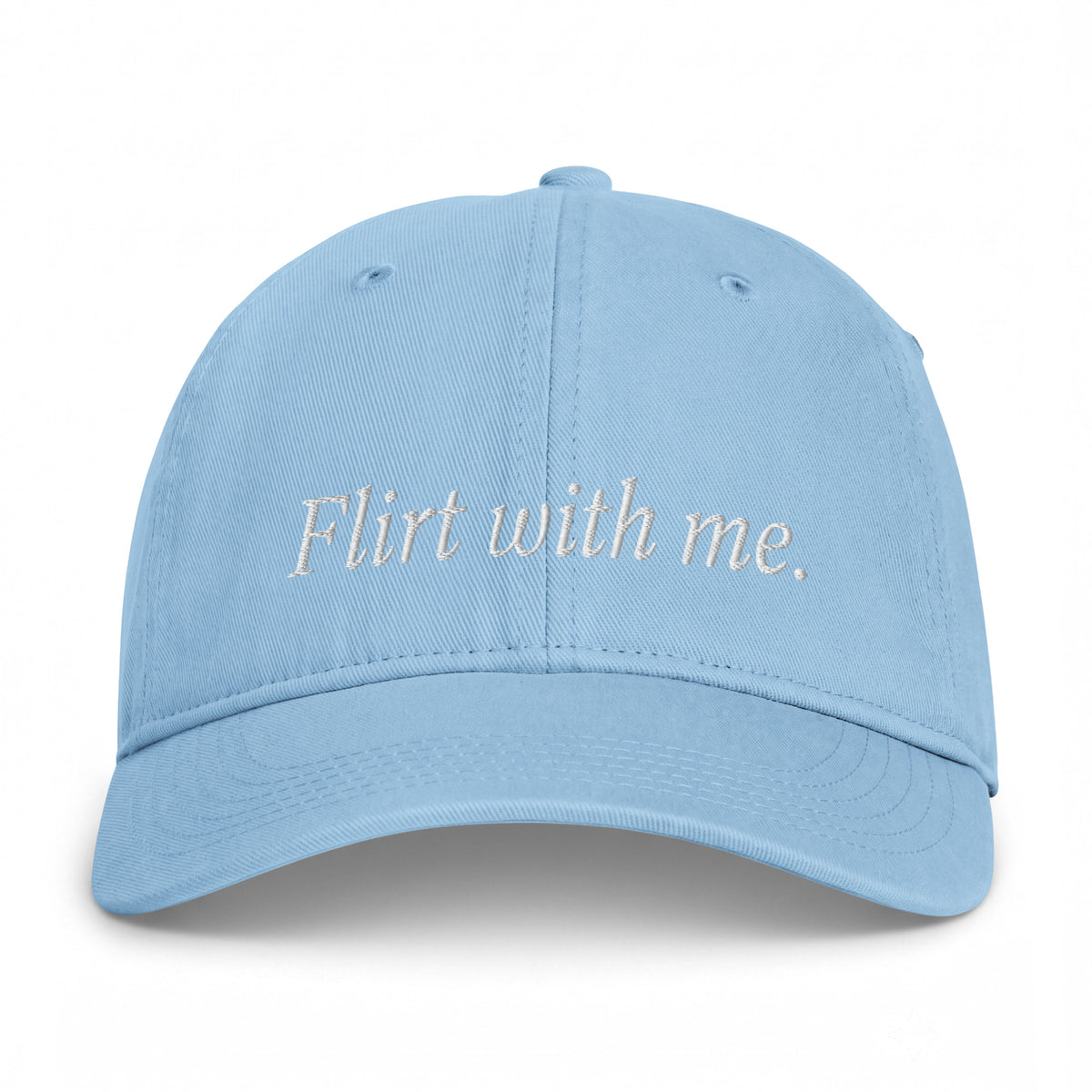 Flirt With Me Embroidered Cap Light Blue