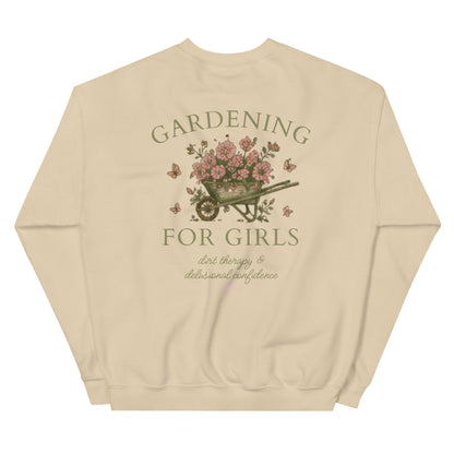 Gardening For Girls Sweatshirt – Vintage Floral Garden Crewneck