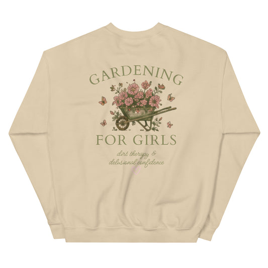 Gardening For Girls Sweatshirt – Vintage Floral Garden Crewneck