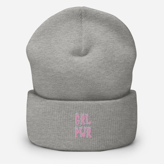 Girl Power Beanie Hat | Embroidered Feminist Beanie