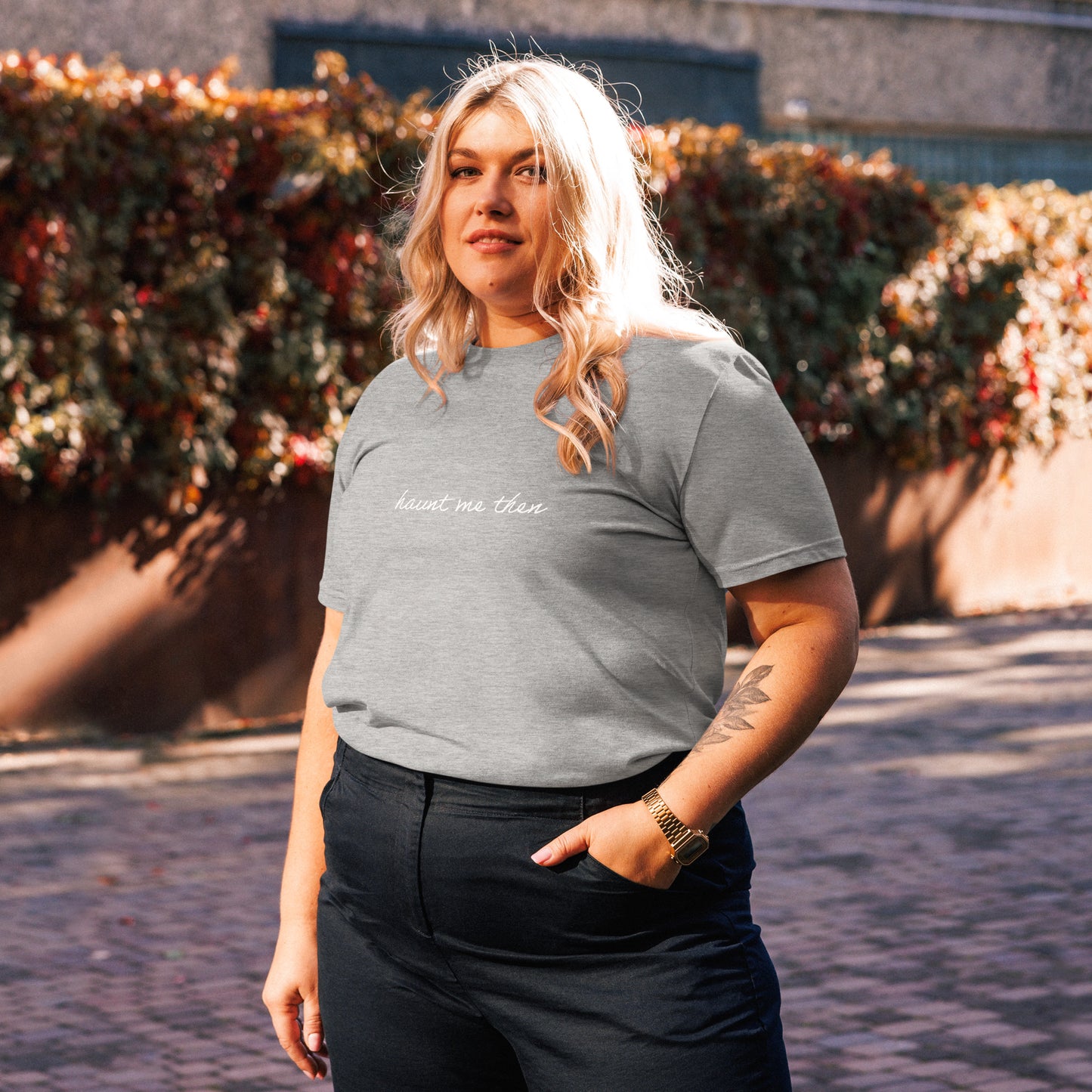 Haunt me then wuthering heights t shirt grey