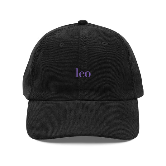 Leo Cap | Embroidered Cotton Corduroy Vintage Zodiac Dad Hat