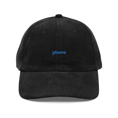 Pisces Embroidered Cap | Cotton Corduroy Dad Hat