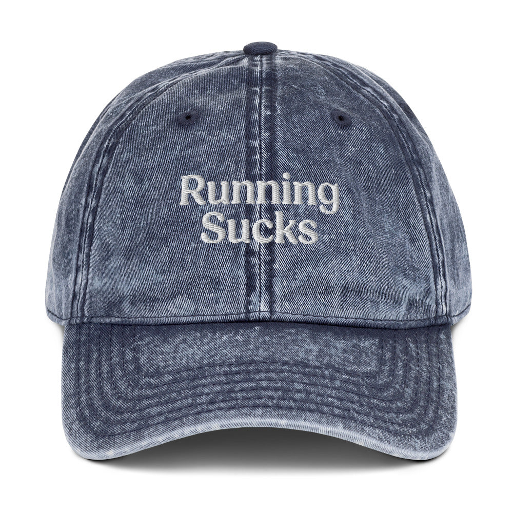 Running Sucks Navy Cap