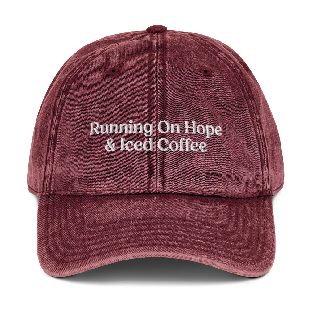 Running on hope & Iced Coffee Cap