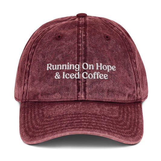 Running on hope & Iced Coffee Cap