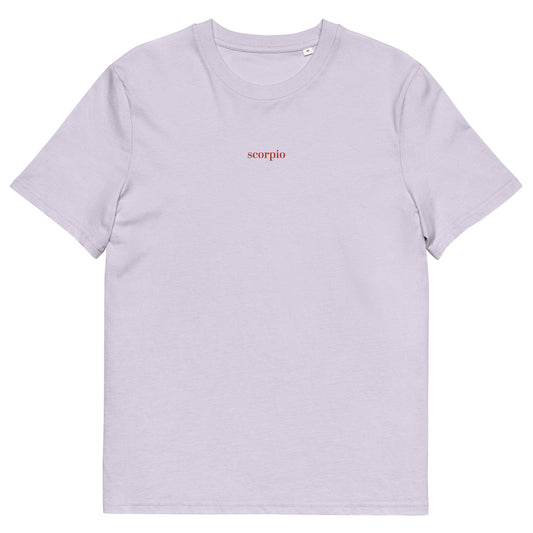 Scorpio T Shirt | Embroidered Unisex Zodiac Tee