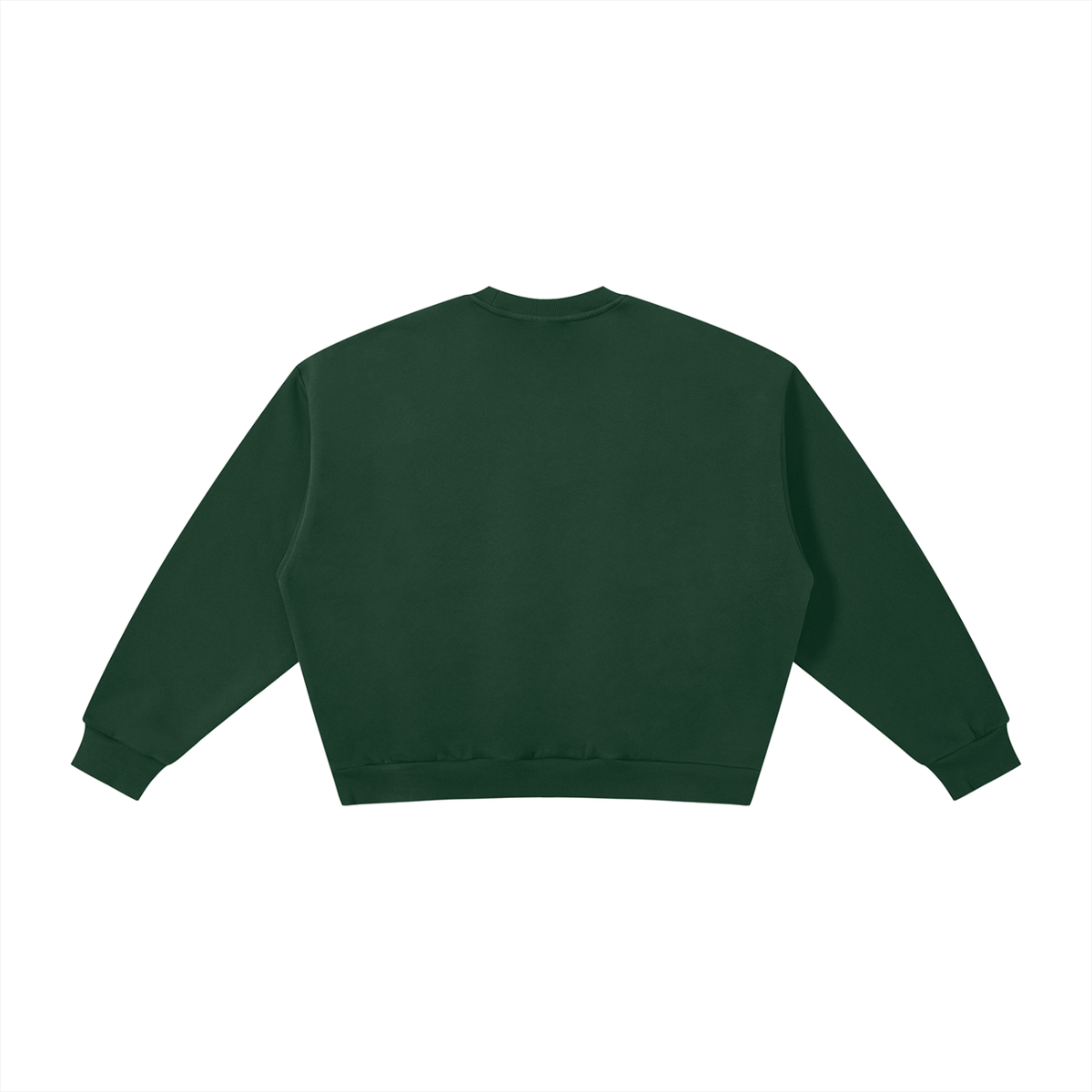 Green sweatshirt on a white background