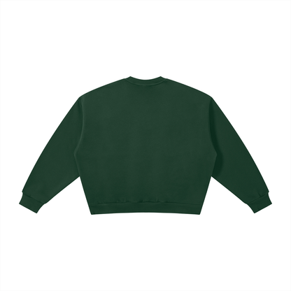Green sweatshirt on a white background