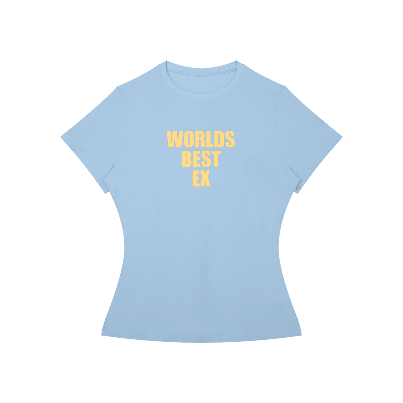World's Best Ex Baby Tee – Butter Yellow Print