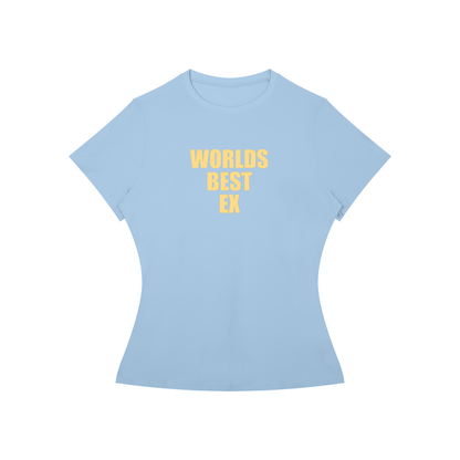 World's Best Ex Baby Tee – Butter Yellow Print