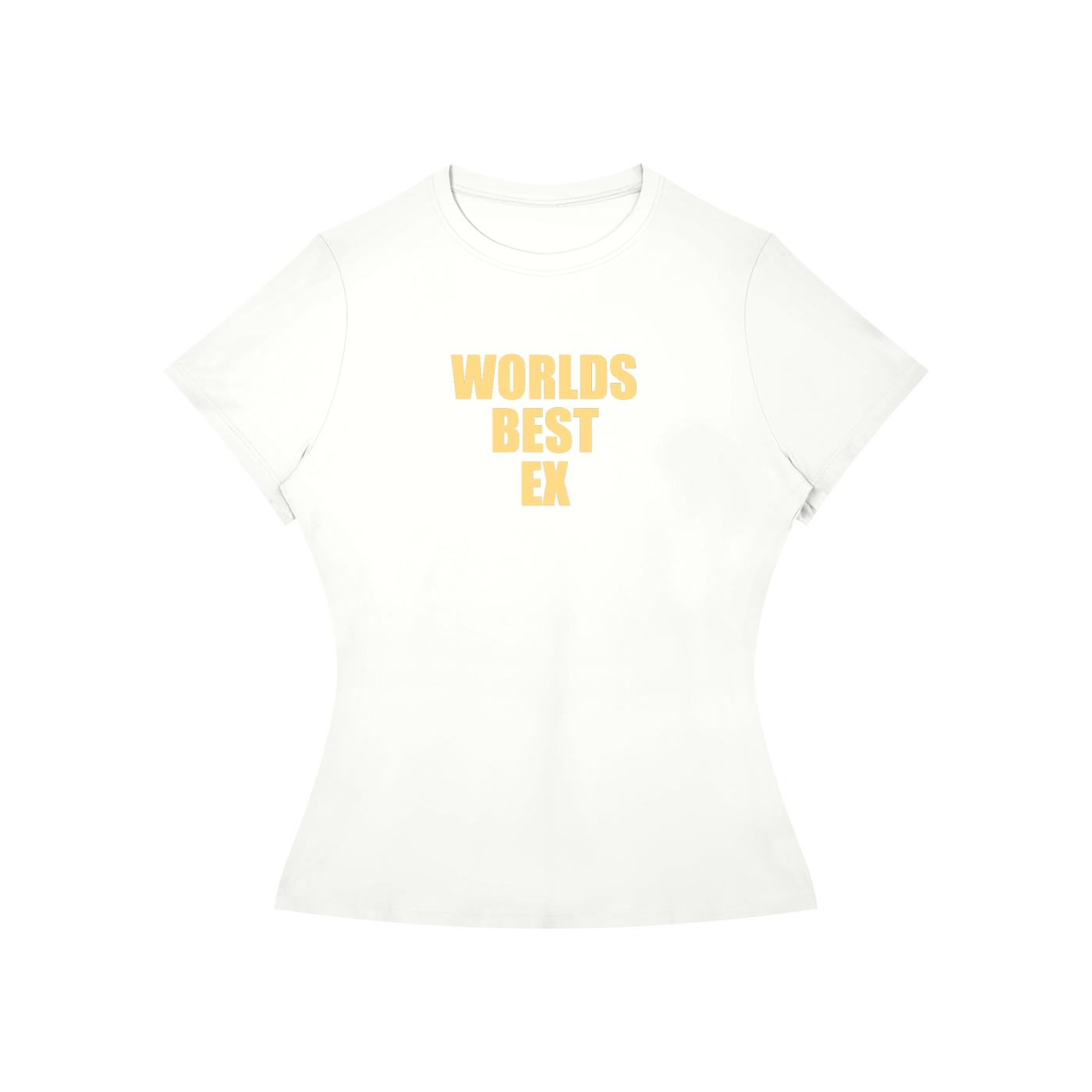 World's Best Ex Baby Tee – Butter Yellow Print