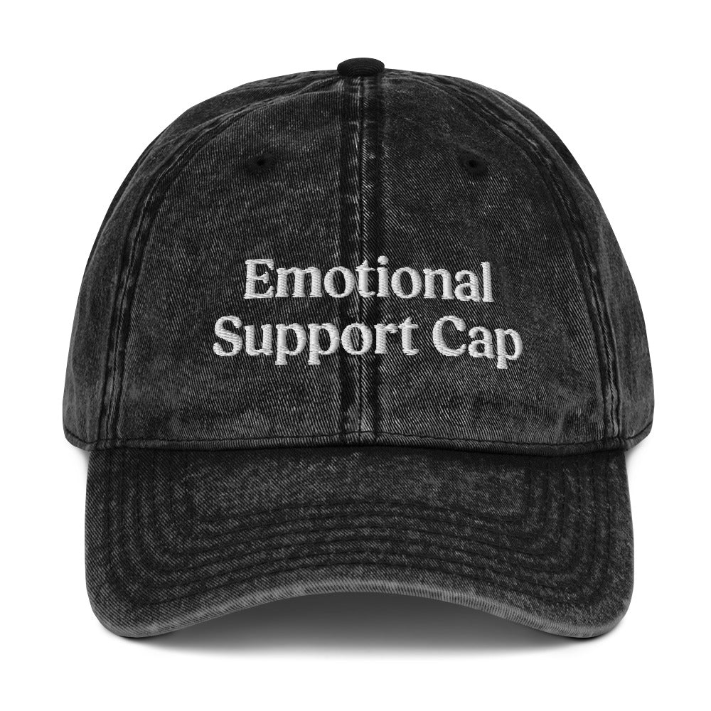 emotional support cap - embroidered slogan cap