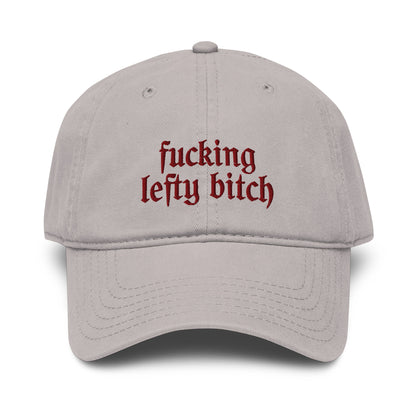 fucking lefty bitch cap grey