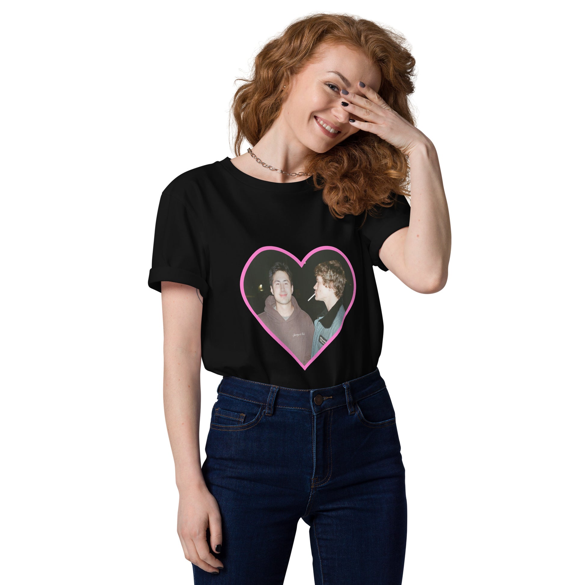 heated rivalry heart t-shirt black