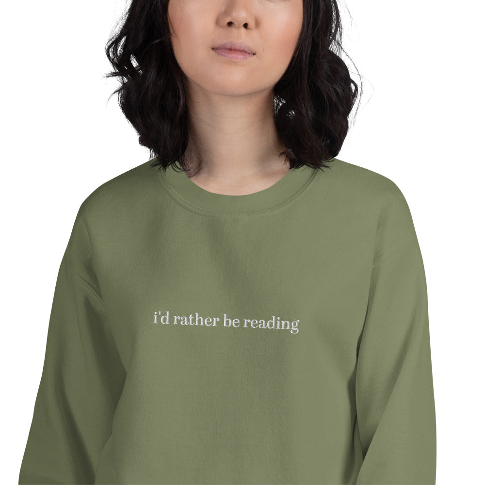 I'd Rather Be Reading Crewneck Sweatshirt