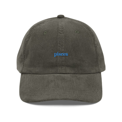 Pisces Embroidered Cap | Cotton Corduroy Dad Hat